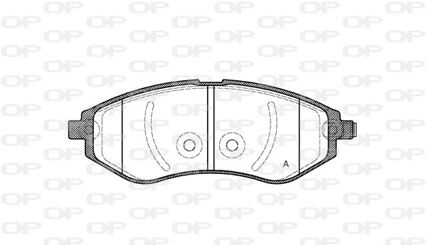 OPEN PARTS Bremžu uzliku kompl., Disku bremzes BPA0986.02